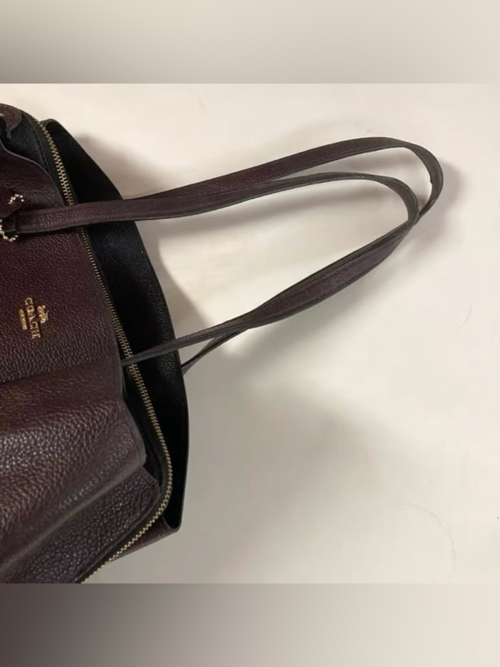 COACH Charlie Oxblood Leather Tote 52547 - Picture 3 of 11